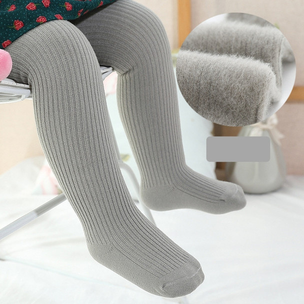 Autumn and Winter Children Pantyhose Brushed Thick Leggings, Size:XXL(Grey)