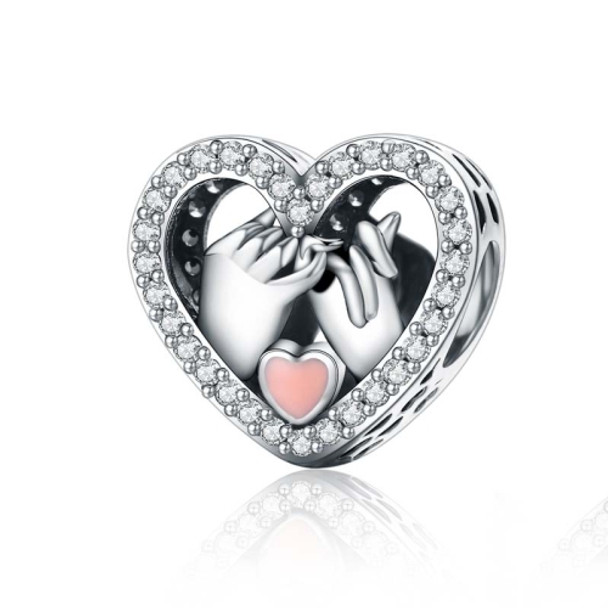 Heart-shaped Diamond-set 925 Sterling Silver Accessories