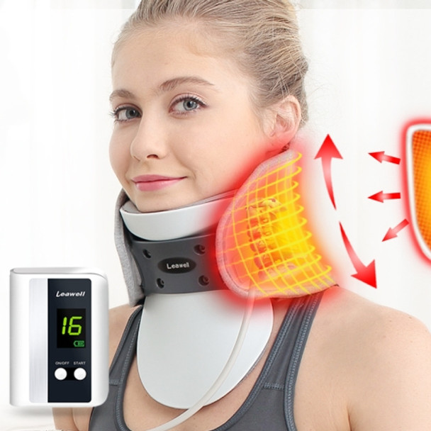 Cervical Support Cervical Vertebra Traction Fixator Medical  Neck Guard Belt, Specification: B  (47CM), Style:Automatic, Design:Heating