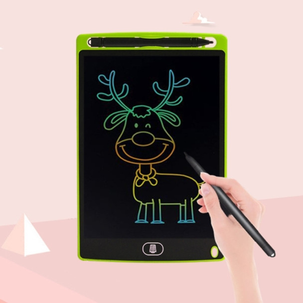 8.5 inch LCD Handwriting Board Children Drawing Graffiti Handwriting Board, Style:Colorful, Frame Color:Green