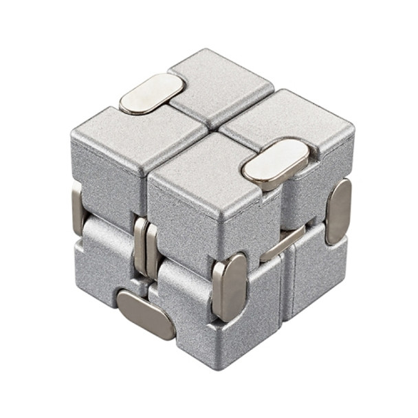 Infinite Cube Alloy Aluminum Decompression Toy Fingertip Cube(Silver)