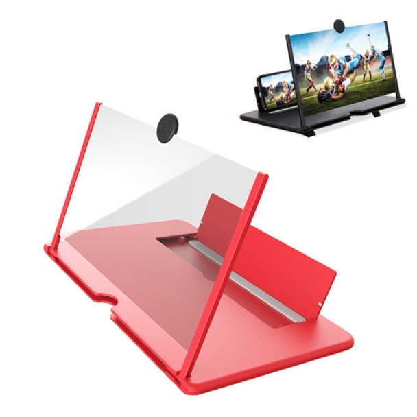 10 inch Pull-out Typed Ultra-clear 3D Mobile Phone Screen Stretching Bracket Amplifier(Red)