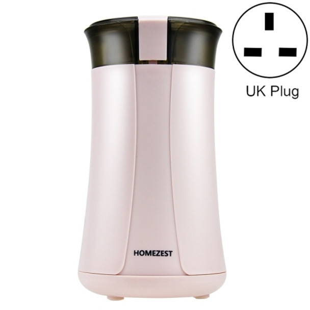 HOMEZEST Coffee Grinder Touch Grain Grinder Portable Coffee Grinder, Style:UK Plug(Pink)