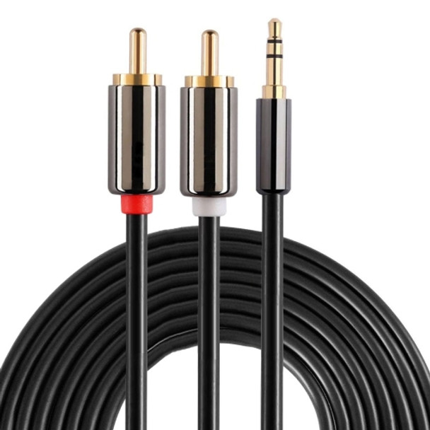 5m Gold Plated 3.5mm Jack to 2 x RCA Male Stereo Audio Cable