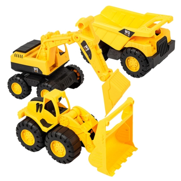 3 PSC / Set Children Simulation Drop-resistant Excavation Engineering Vehicle Toy Set, Random Style Delivery, Size:L