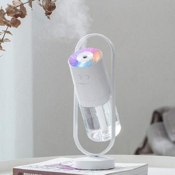 USB Rechargeable Projection Lamp Car Air Purifier(White)