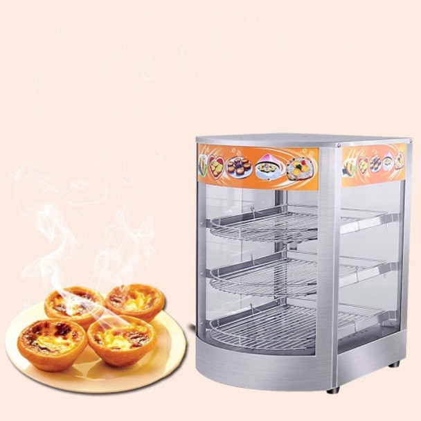 DH-1P Three-layer Electrical Heating Holding Cabinet Egg Tart Pizza Bread Food Heating Constant Temperature Holding Display Cabinet,  CN Plug