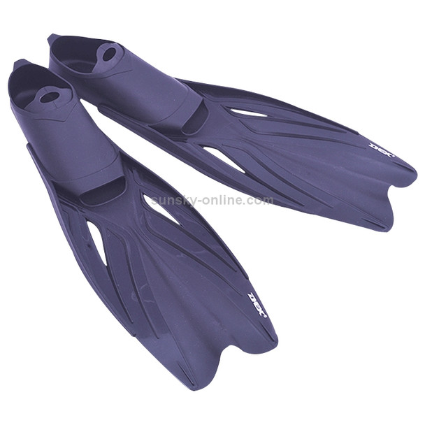Swimming Free Diving Fins Silicone Flippers Diving Equipment, Size:XL（45-46）(Transparent Black)