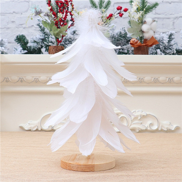 Mini Christmas Tree Decoration Window Desktop Christmas Decoration(White)