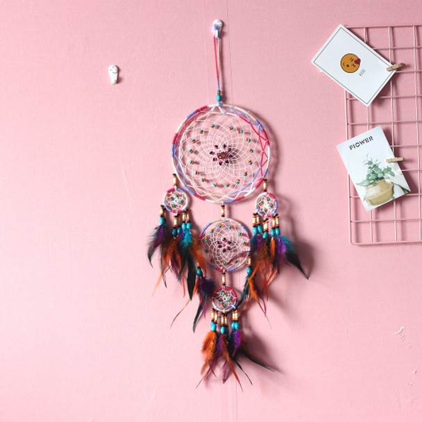 Home Hand Woven Colorful Bohemian Dream Catcher, Specification: Flowers