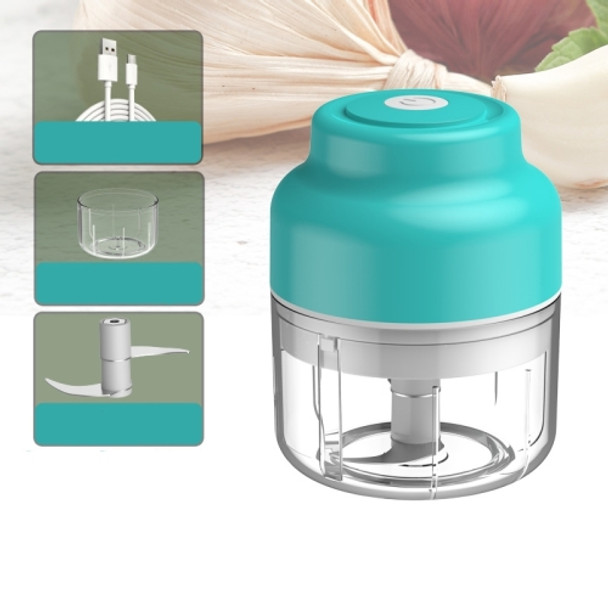 Wireless USB Charging Garlic Machine Baby Food Supplement Machine, Style:100ml Twisted Garlic(Blue)