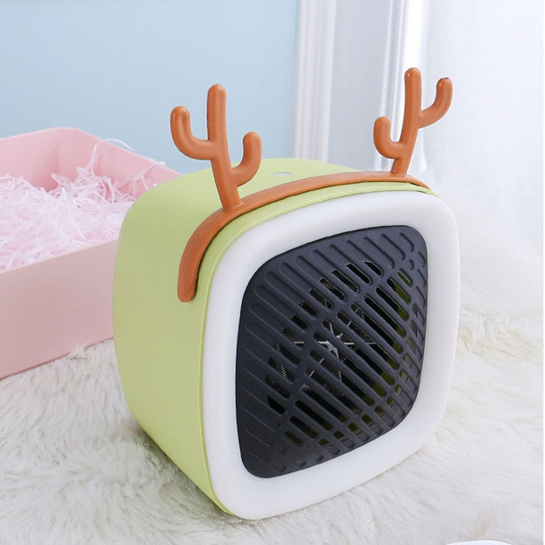 Mini Cute Pet Deer Heater  Student Home Desktop Portable Firearm,CN Plug, Product specifications: Without Light(Green)