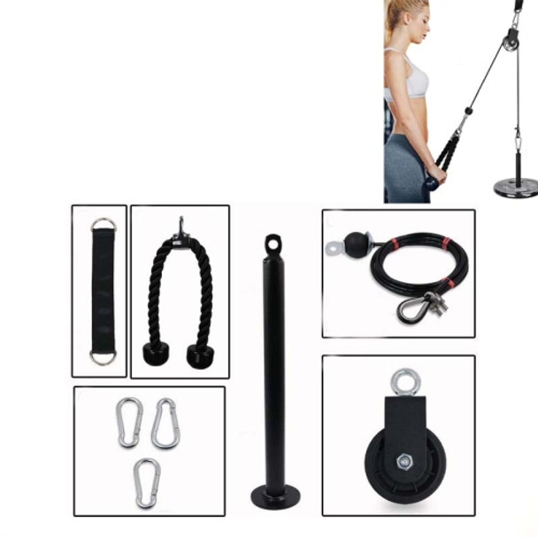 Homemade Fitness Equipment Home High Pull-Down Training Equipment Rally Triceps, Specification: 2.0cm Bell Plate Tray Set 2