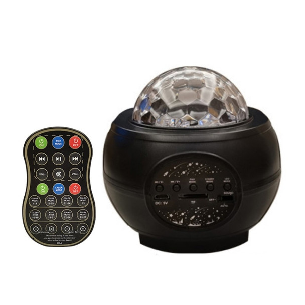 M2 8W Christmas Starry Sky Laser Projection Atmosphere Light Rotating Starry Dynamic Water Pattern Sleeping Light, Specification:USB(Black)