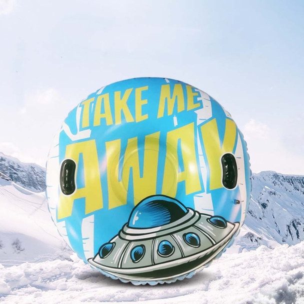 Universe Series Cold-Resistant Inflatable Children Ski Lap Inflatable Flying Saucer Pattern Ski Ring