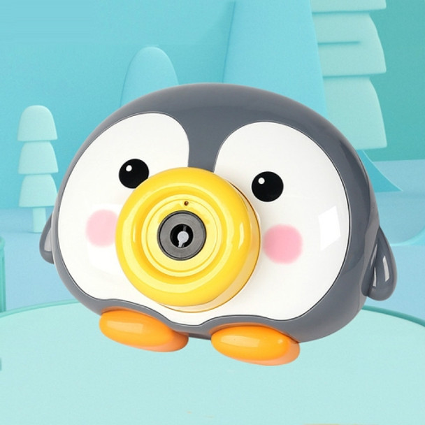 Children Funny Cartoon Automatic Bubble Blowing Machine Camera(Grey Penguin)