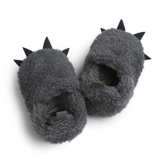 Winter Soft Bottom Warm Paws Baby Shoes Baby Cotton Shoes Non-slip Toddler Shoes(Dark Grey)