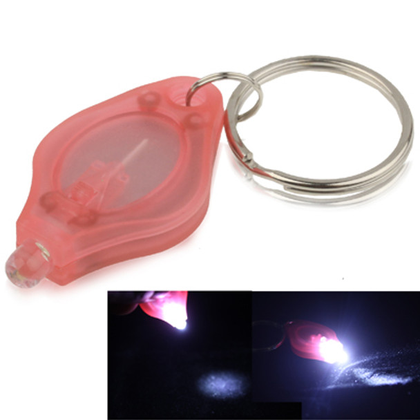 Mini LED Flashlight, White Light, Keychain Function, On/Off Switch & Pressure Switch(Pink)
