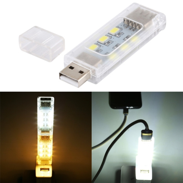 12 LEDs Double Sided Stackable USB Light(White Light)