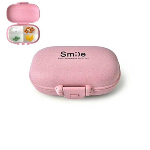 Portable Pill Boxs Mini Container Small Pill Box Splitters Container(Pink)