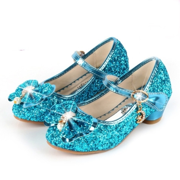 Fashion Sequins Lightweight Princess Shoes Student Dance Shoes (Color:Blue Size:37)