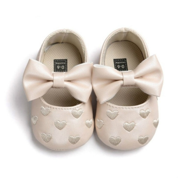 PU Leather Moccasins Shoes Bow Fringe Soft Soled Non-slip Footwear Crib Baby Girl Shoes(Khaki)