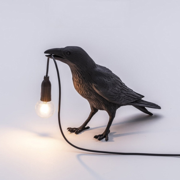 E12 LED Lucky Bird Wall Lamp Table Lamp For Bedroom, Style:Standing Table Lamp, Plug:EU Plug(Black)