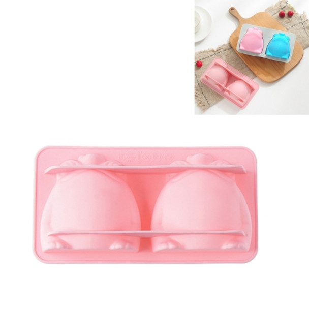 4 PCS Frog Silicone Ice Tray Cake Mold Handmade Soap Chocolate Multifunctional Baking Mold(Pink)