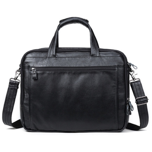 9912 15.6 Inch Portable Business Computer Bag Men Fashion Briefcase(Litchi Texture Black)