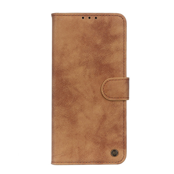 For HTC Desire 21 Pro 5G Antelope Texture Magnetic Buckle Horizontal Flip PU Leather Case with Card Slots & Wallet & Holder(Brown)