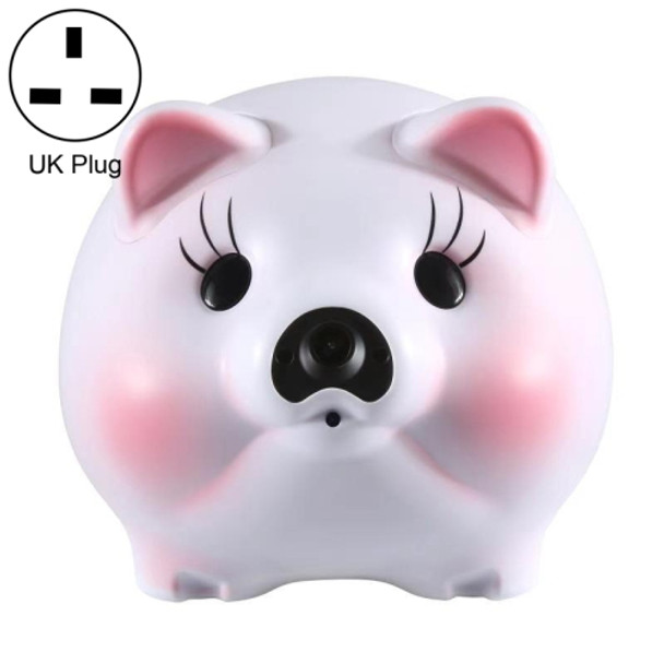 F-09 2 Million Pixels 1080P Piggy Bank Intelligent Camera, Support Two-way Audio & Matte Night Vision, UK Plug(White)