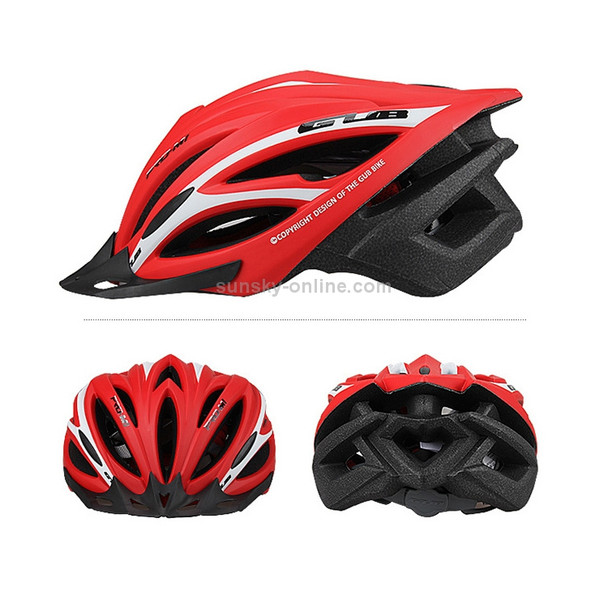 GUB M1 Women Men Ultralight Cycling Helmet(Red + White)