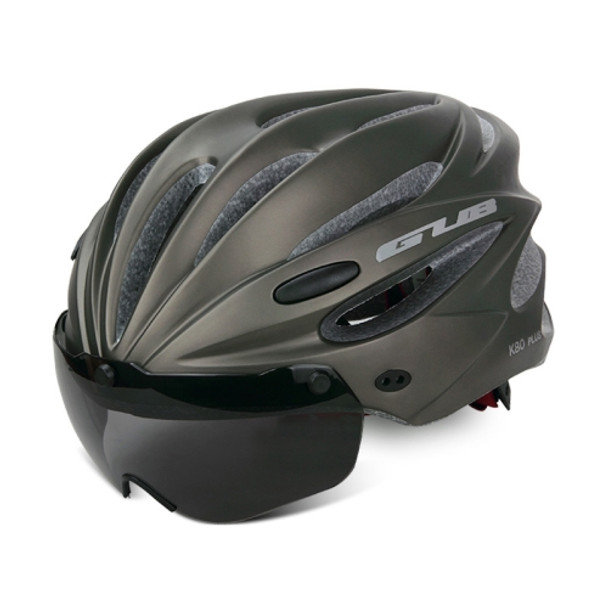 GUB K80 Plus Bike Helmet With Visor And Goggles(Titanium Color)