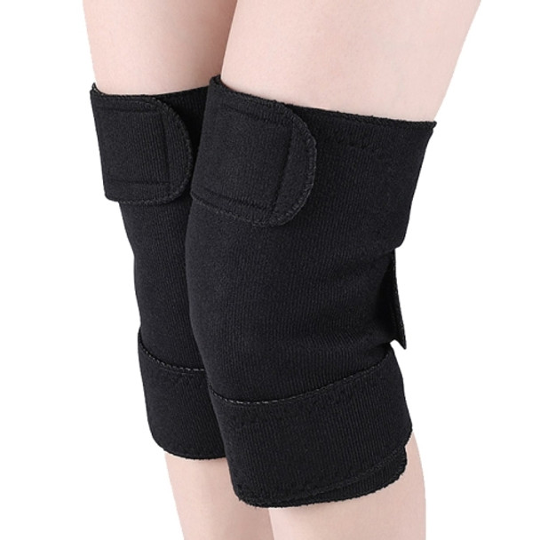 2 PCS 035 Self-heating Knee Pads Adjustable Magnetic Knee Pads (Black)