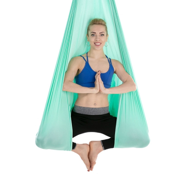 Household Handstand Elastic Stretching Rope Aerial Yoga Hammock Set(Green Light)
