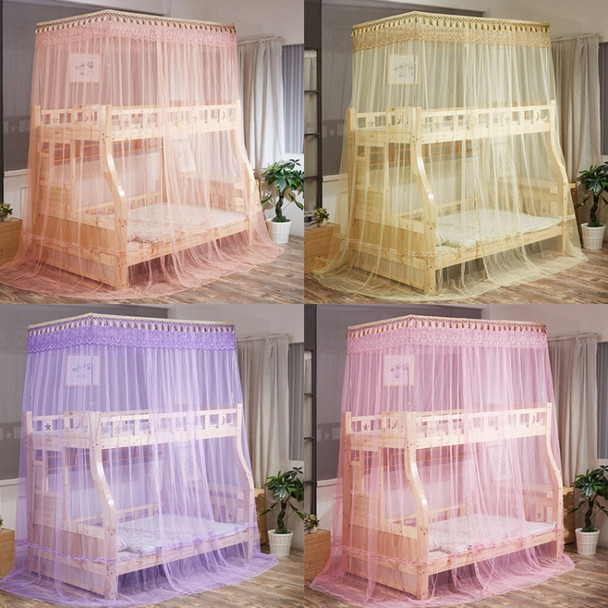 Double-layer Bunk Bed Telescopic Support Floor-to-child Bed Mosquito Net, Size:120x190 cm(Beige)