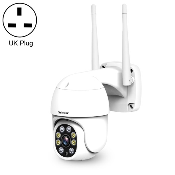 Sricam SP028 1080P HD Outdoor PTZ Camera, Support Two Way Audio / Motion Detection / Humanoid Detection / Color Night Vision / TF Card, UK Plug