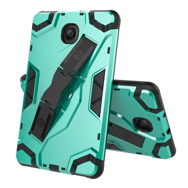 For Samsung Galaxy Tab A 8.0 (2018) T387 Escort Series TPU + PC Shockproof Protective Case with Holder(Mint Green)