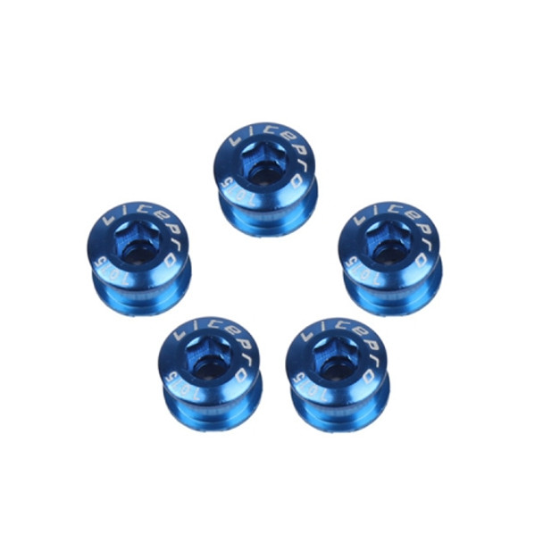 5 PCS Litepro Mountain Bike Bicycle Plate Nail Sprocket Plate Screw Folding Bike Modified Single Plate Nail(Blue)