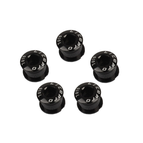 5 PCS Litepro Mountain Bike Bicycle Plate Nail Sprocket Plate Screw Folding Bike Modified Single Plate Nail(Black)