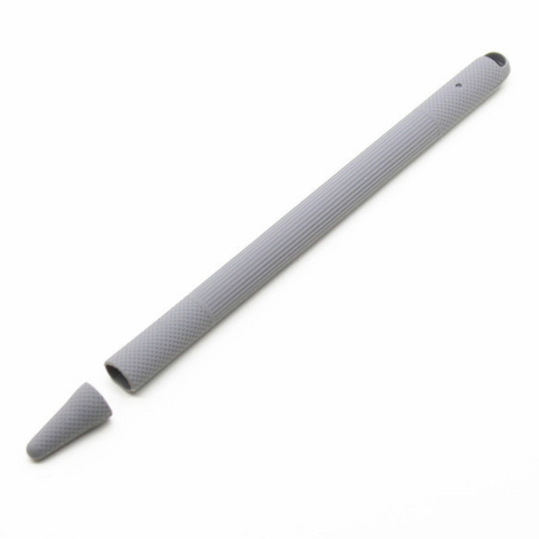 Stylus Pen Silica Gel Shockproof Protective Case for Apple Pencil 2 (Grey)