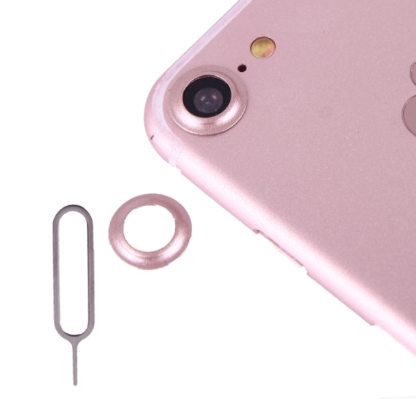 For iPhone 7 Rear Camera Lens Protective Cover with Needle(Rose Gold)