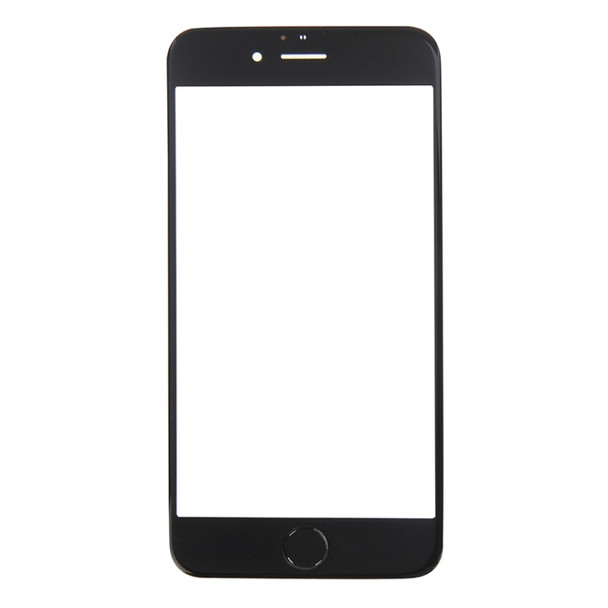 Front Screen Outer Glass Lens with Home Button for iPhone 6s Plus(Black)