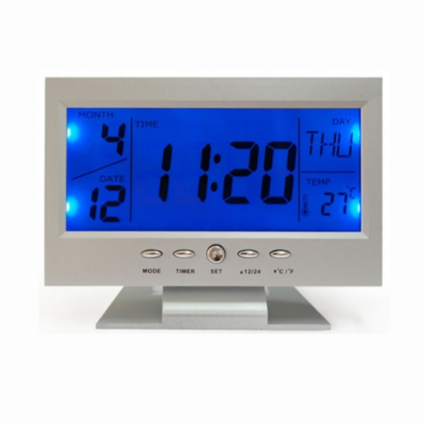 Large Screen Electronic Clock Smart Mute Luminous Clock with Thermometer