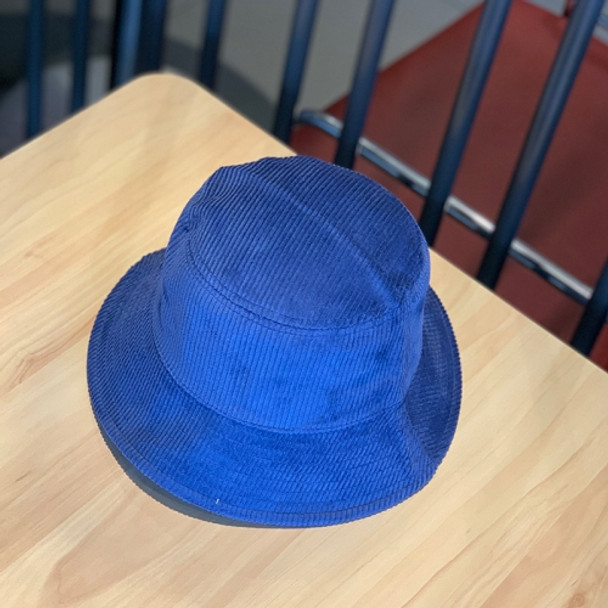 Leisure Corduroy Fisherman Hat Fall and Winter Foldable Art Sunhat, Size: M (56-58cm)(Blue)
