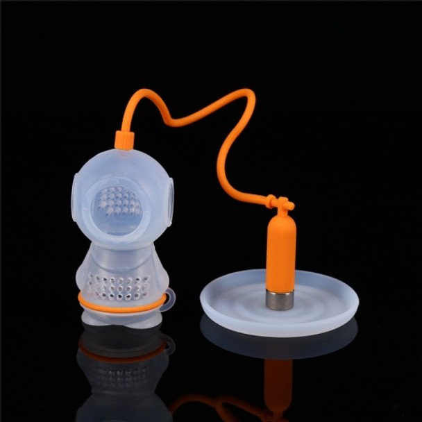 Creative Diver Shape Tea Strainer Filter Silicone Teabags(Orange)