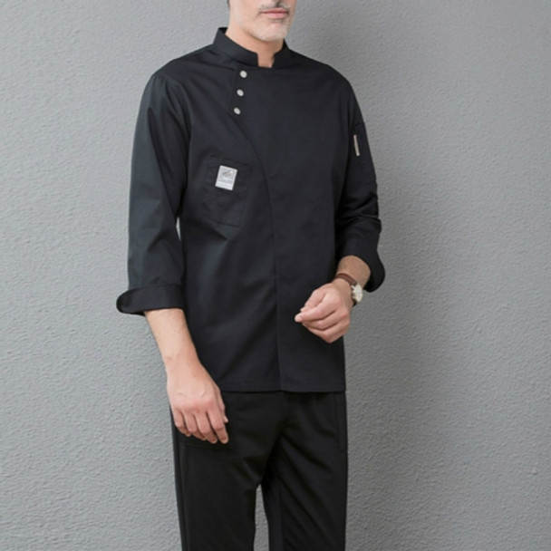 Men and Women Hotel Canteen Cake Baker Kitchen Long Sleeve Work Clothes, Size:M(Black)