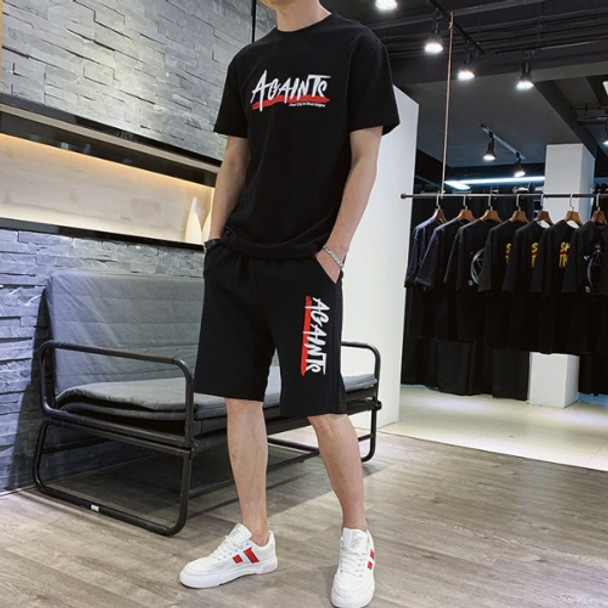 Men Fitness Sportswear Quick-drying Suit (Color:Black Size:XXXL)