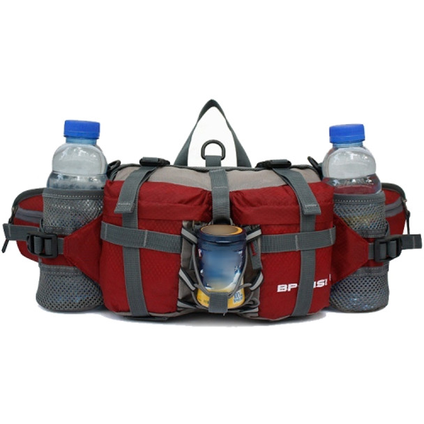 5L Outdoor Sports Multifunctional Cycling Hiking Waist Bag Waterproof Large-Capacity Kettle Bag, Size: 28.5 x 15 x 13cm(Dark Red)