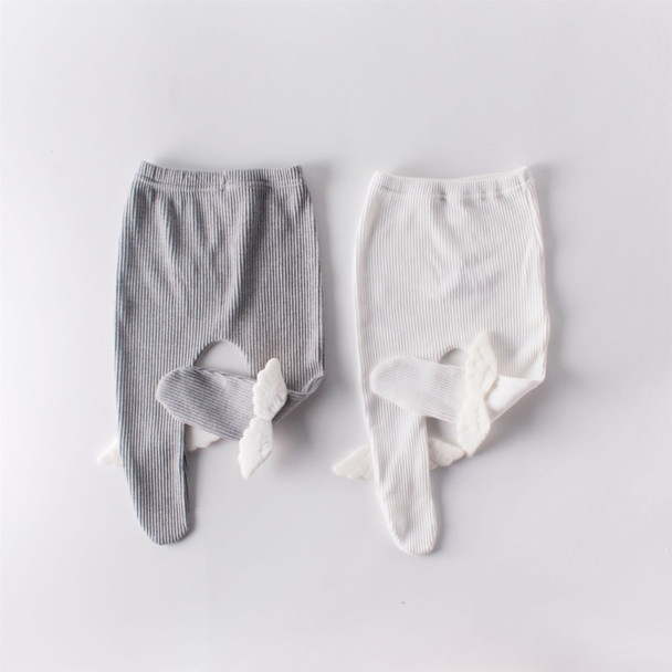 Infant Baby Cute Angel Wings Base Socks (Color:Light Gray Plus Velvet Size:80)